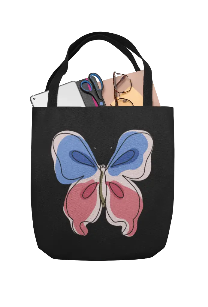 Colorful Butterfly Women's Handbag Set