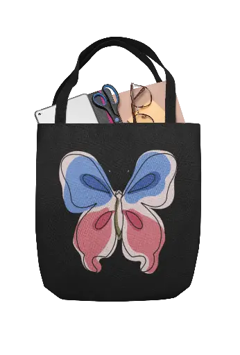 Colorful Butterfly Women's Handbag Set
