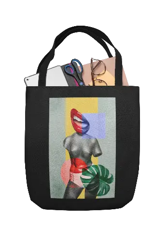 Terra Lips Abstract Women's Handbag Set 