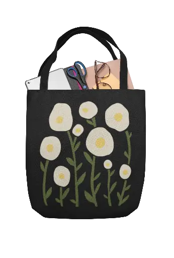 Abstract Flowers Art Women's Handbag Set